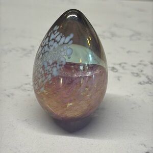 The Original Mt. St. Helen's ash glass egg paperweight